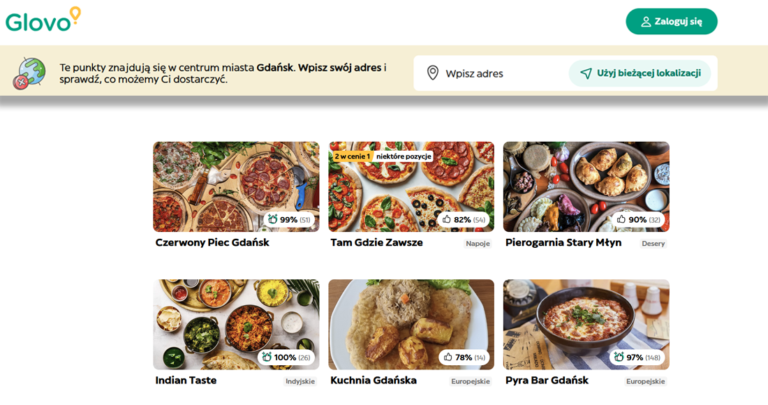 Scrape Glovo Food Delivery Data